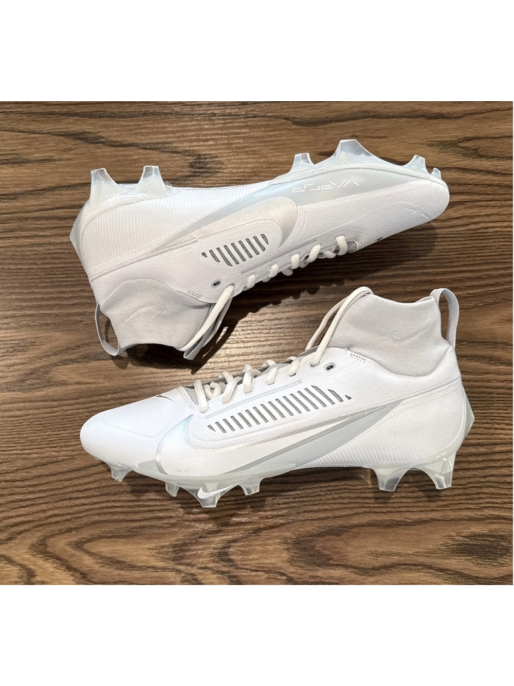 Nike Vapor Edge Pro 360 2 Football Cleat White Silver Men Size 11.5 DA5456-100